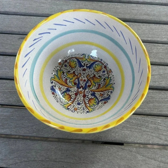 Meridana Ceramiche Italian Raffaelesco Colorful 6" Ice Cream Bowl - Picture 6 of 6